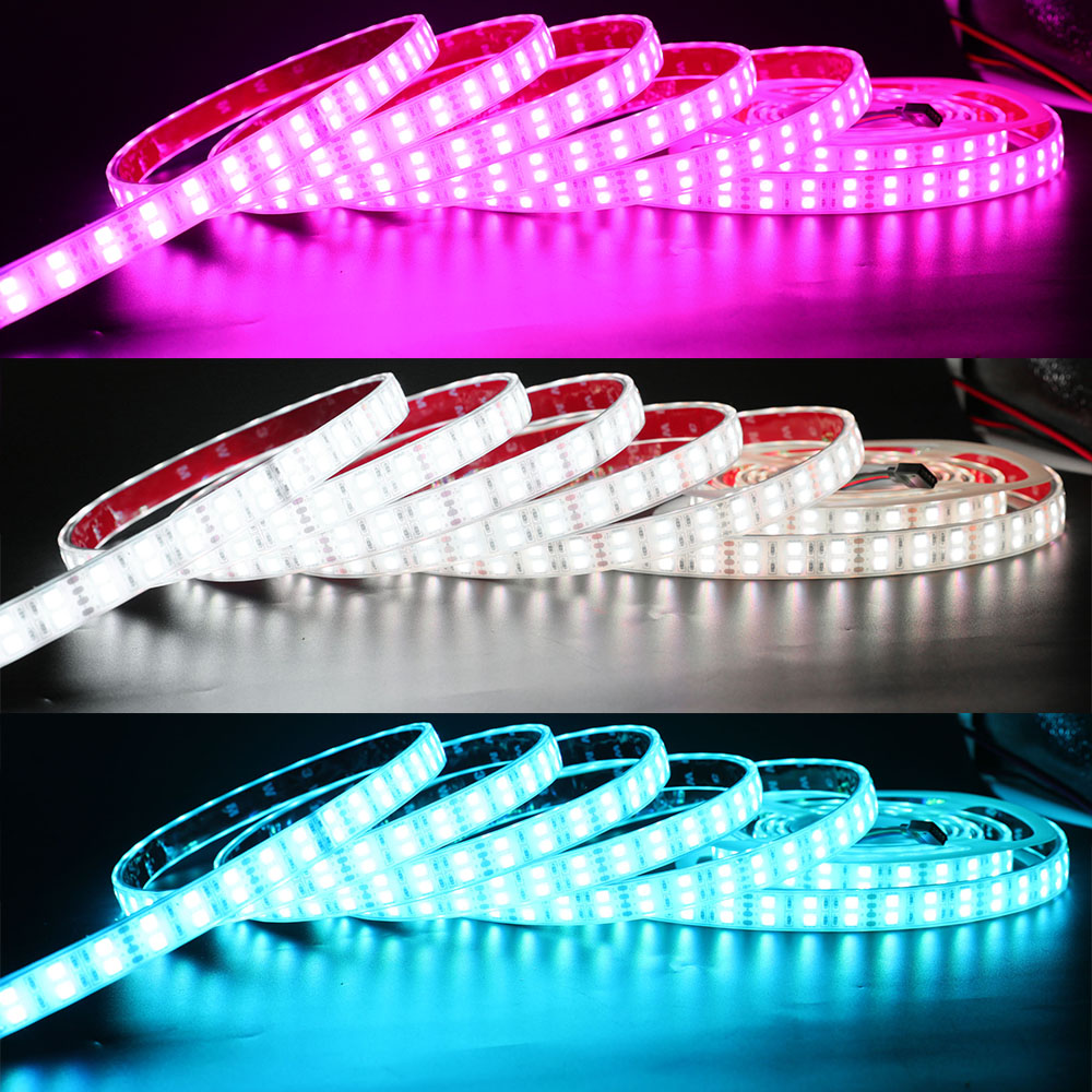 Dual Row RGB Waterproof LED Strip Lights - 24V/12V IP67 IP68 Outdoor - 120LEDs/m High Density Dual Row RGB Waterproof LED Strip Lights - 24V/12V IP67 IP68 Outdoor - 120LEDs/m High Density